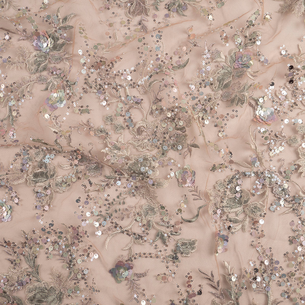 TUL MARNI MARRON CARAMELO CON FLORES