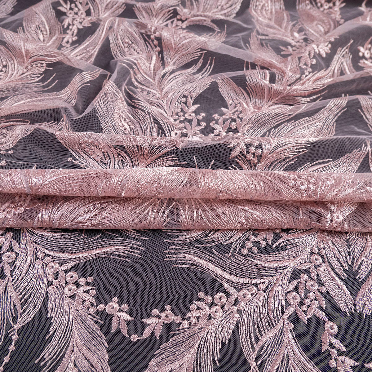 TUL GALLIANO ROSA SMOKE PLUMAS