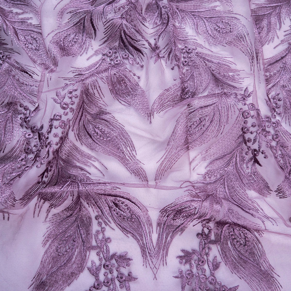 TUL GALLIANO PURPURA ARGYLE PLUMAS