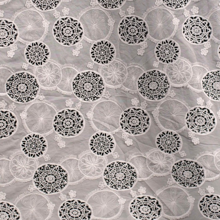 GUIPIURE PROENZA BLANCO BRILLANTE GEOMETRICO