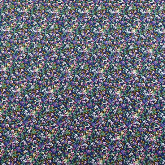MICRO FOURWAY ESTAMPADO AZUL INDIGO MOOD FLOREADO DELICADO