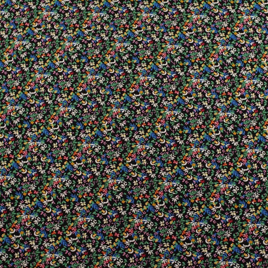 MICRO FOURWAY ESTAMPADO NEGRO METEORITO FLOREADO PEQUEÑO