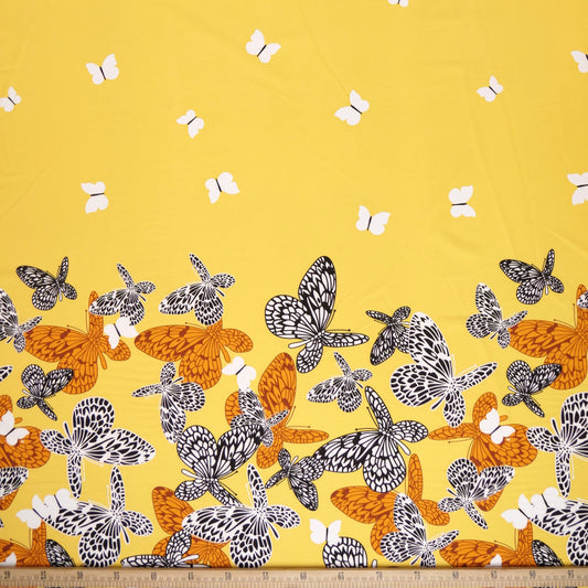 MICRO FOURWAY ESTAMPADO AMARILLO SPECTRA CON MARIPOSAS DE COLORES