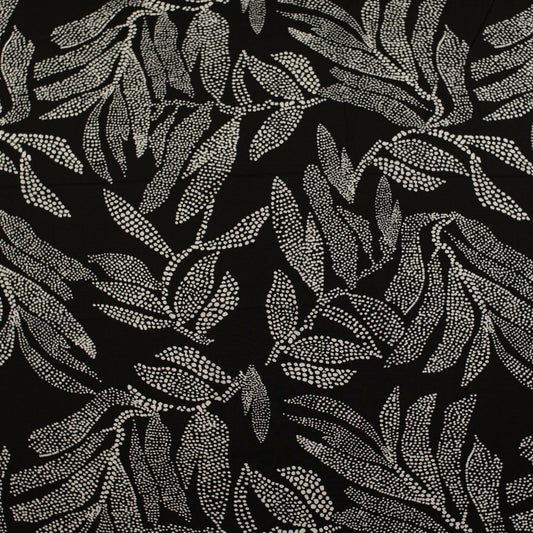 MICRO FOURWAY ESTAMPADO NEGRO METEORITO CON HOJAS A MOTAS