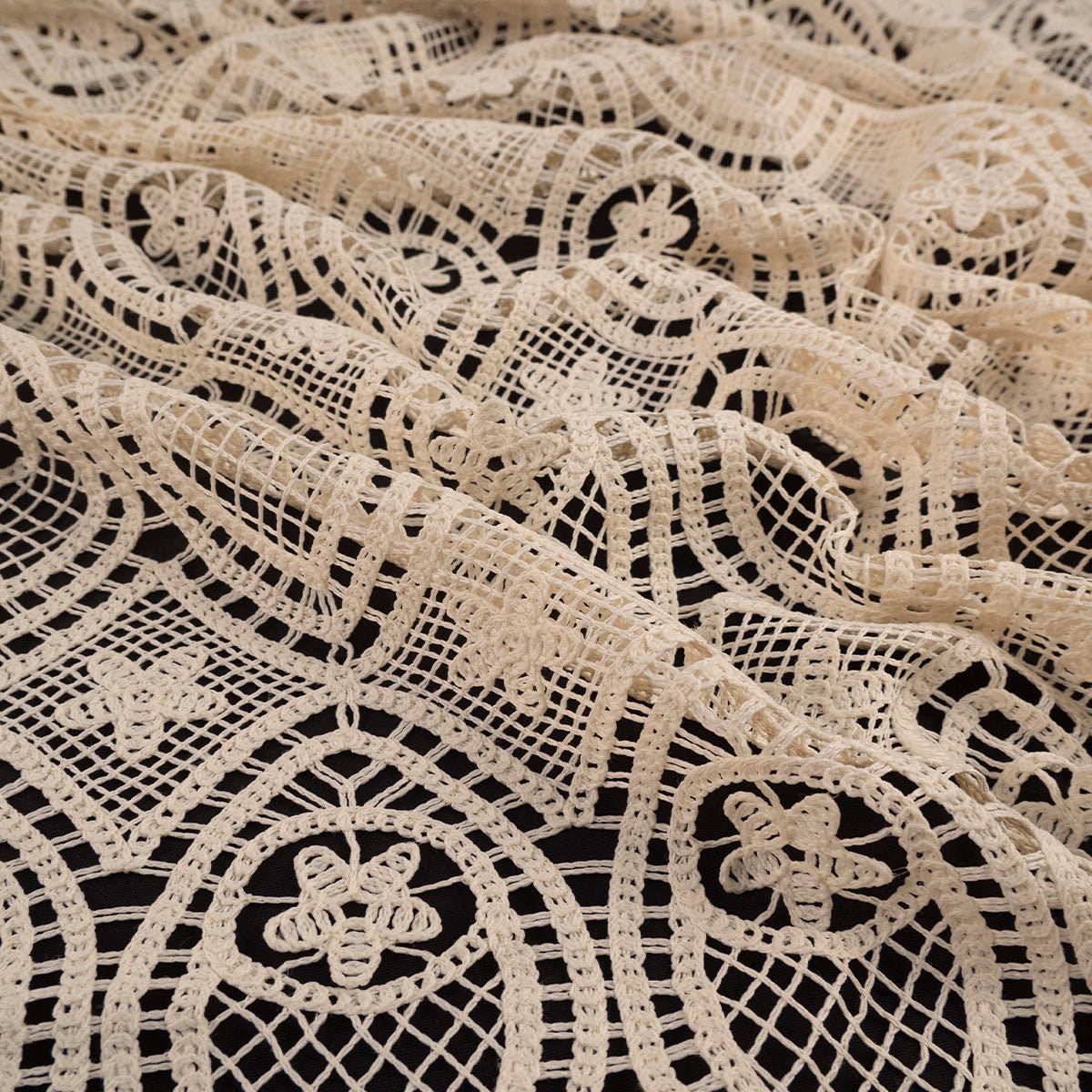 MACRAME BLANCO PAPIRO FLORES