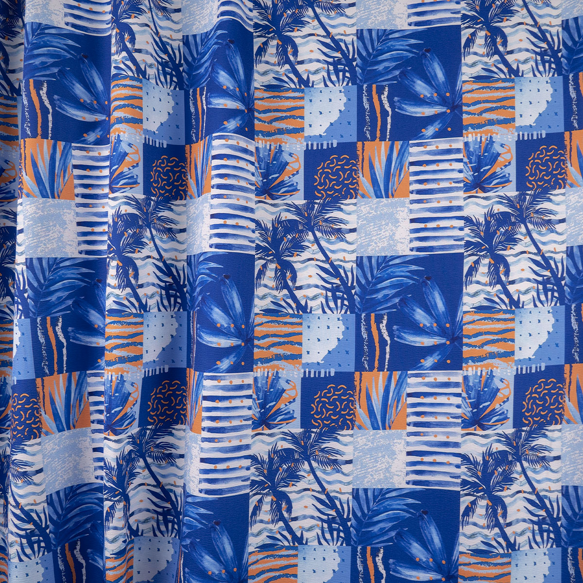 CREPE CEY ESTAMPADO AZUL DESLUMBRANTE HAWAIANO