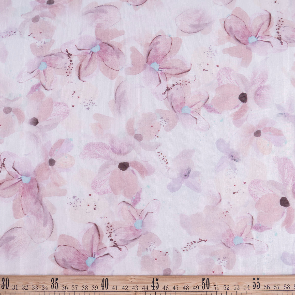 GASA ESTAMPADA TENCEL ROSA AMANECER ACUARELA FLORAL SUAVE