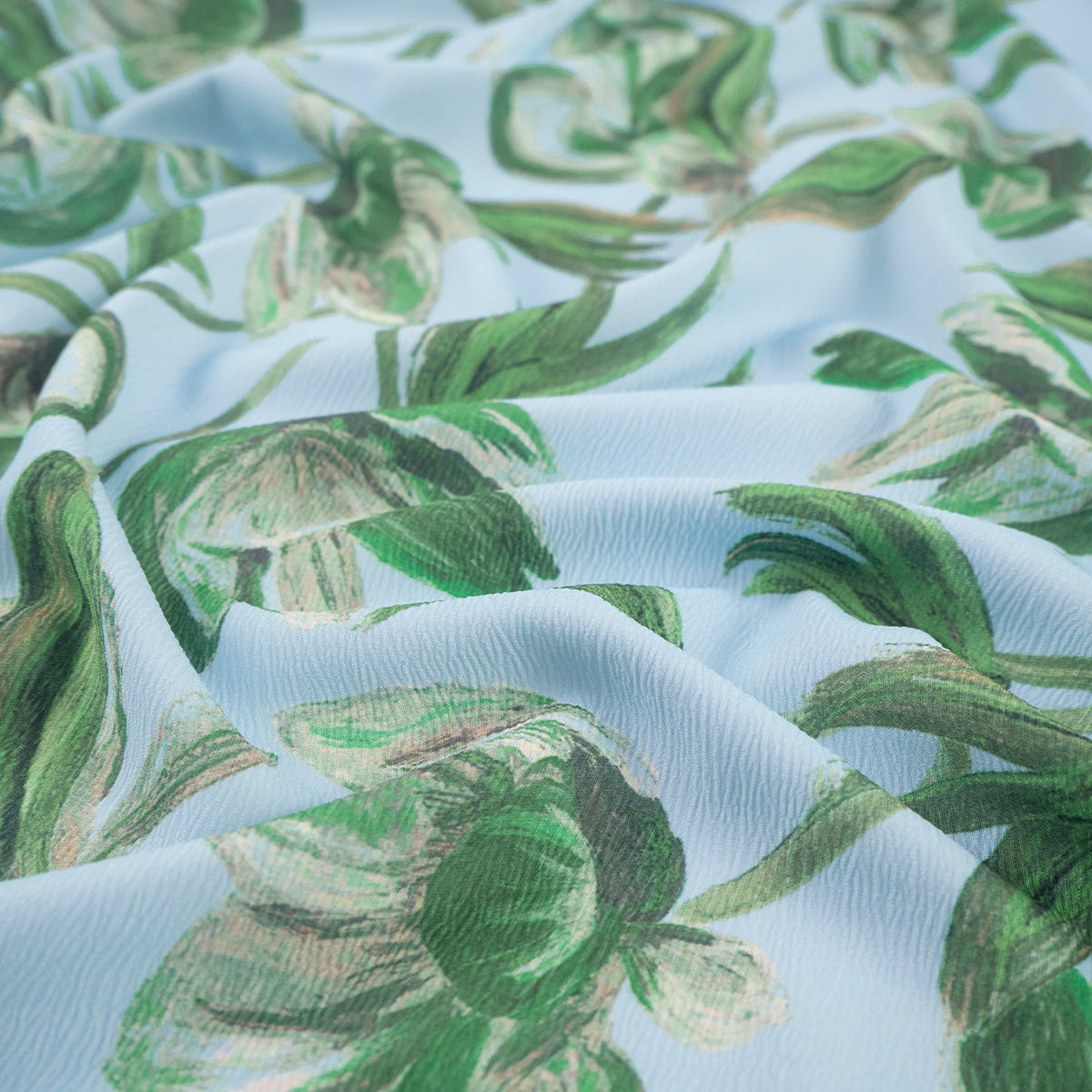 CREPE LAUREN ESTAMPADO AZUL VISTA FLORAL