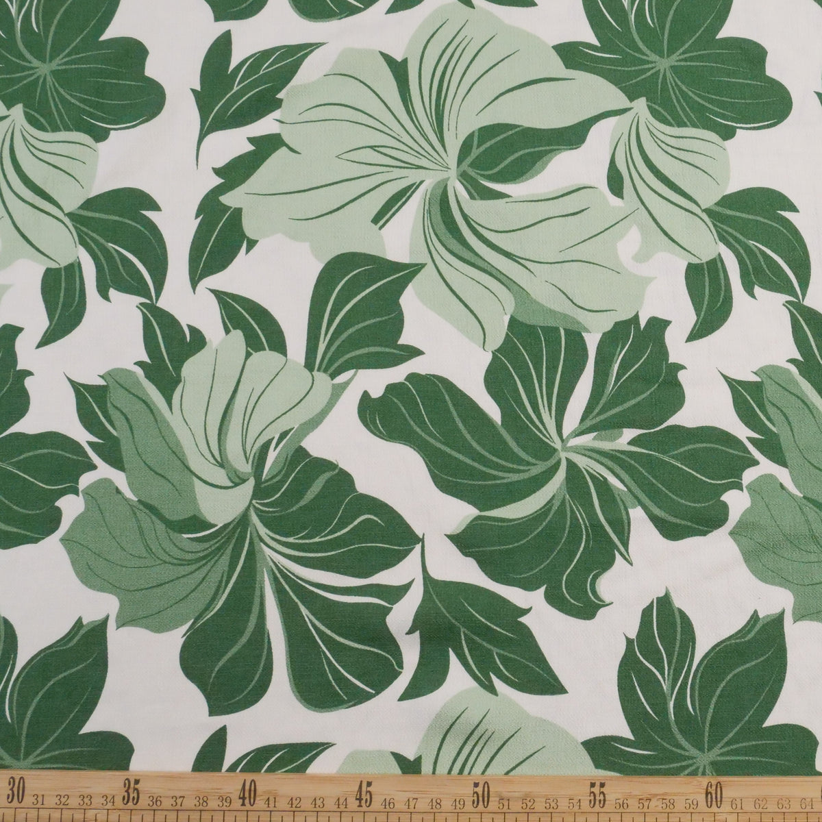 CREPE GILLY DIGITAL PRINT VERDE BROTE HIBISCOS