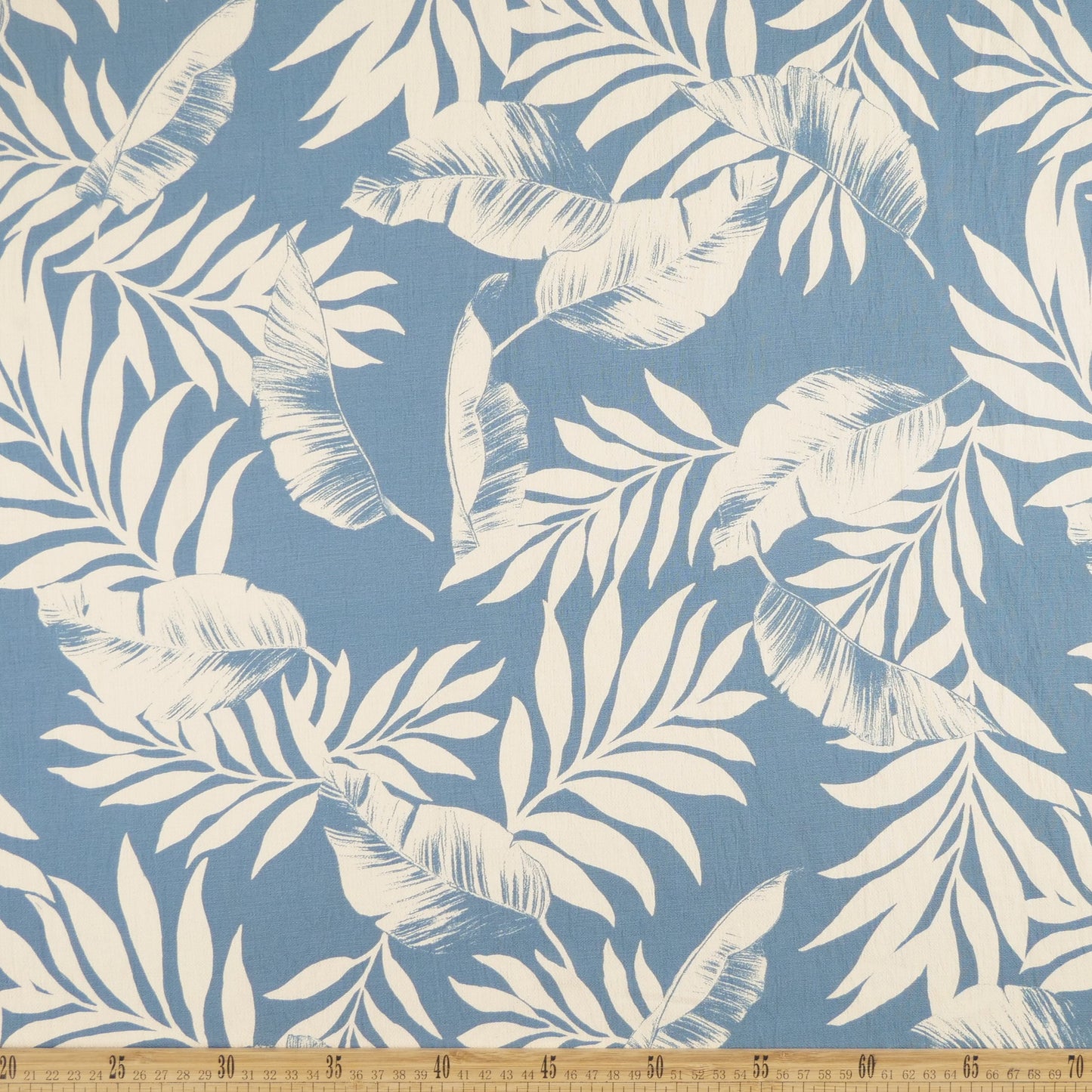 CREPE GILLY DIGITAL PRINT AZUL ALASKA HOJAS
