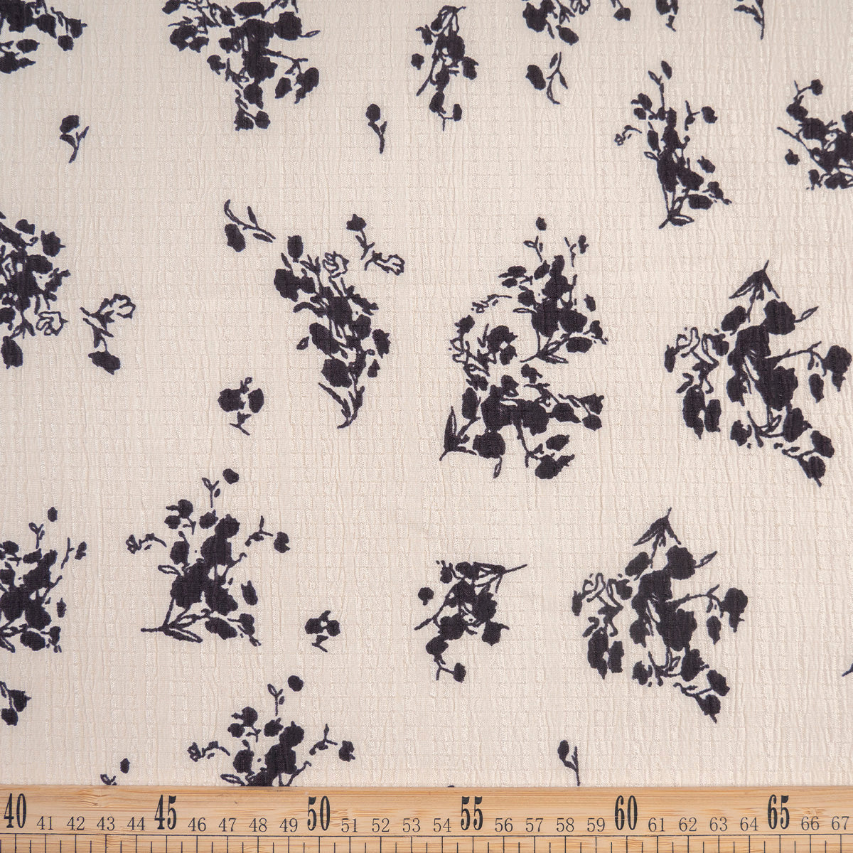 CREPE MARINA ESTAMPADO NATURAL EGRET FLORAL NEGRO