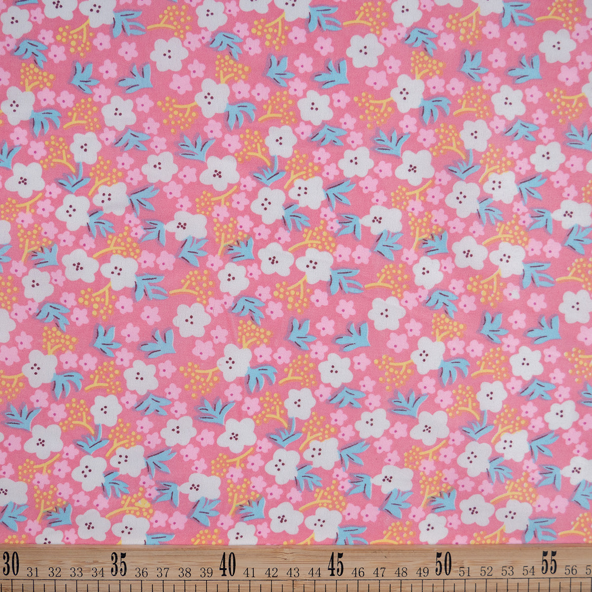 PERCAL ESTAMPADO FUCSIA CABARET FLORAL VINTAGE