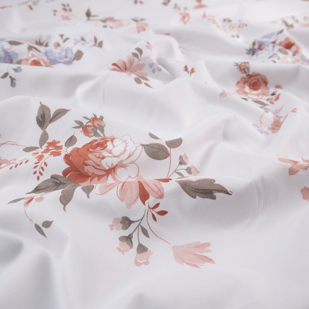 PERCAL ESTAMPADO BLANCO BRILLANTE FLORAL