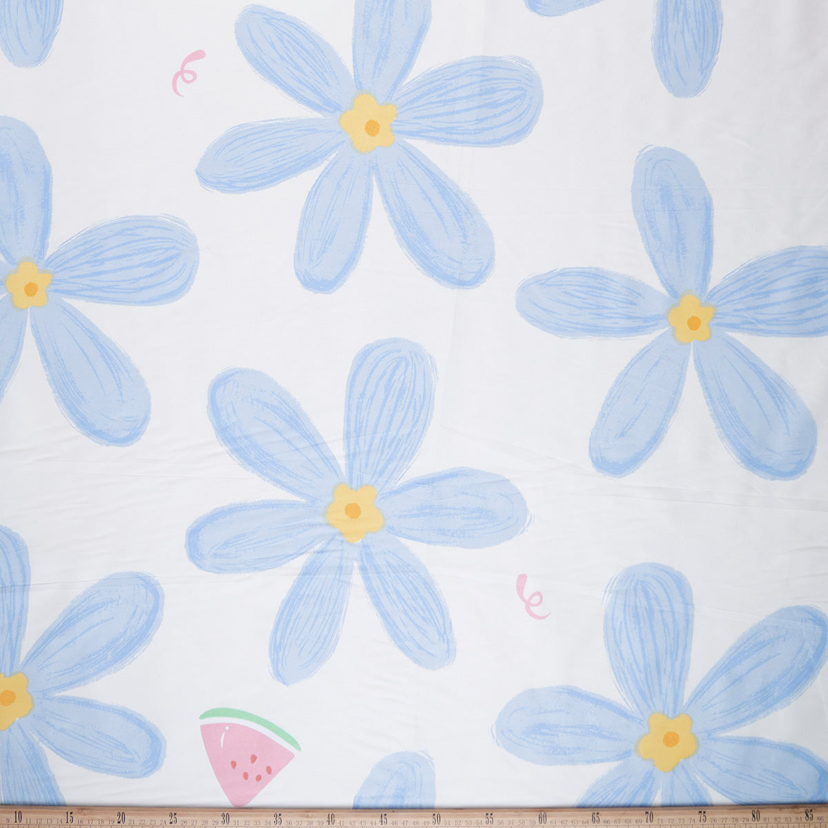PERCAL ESTAMPADO BLANCO PAPIRO FLORES ILUSTRATIVAS
