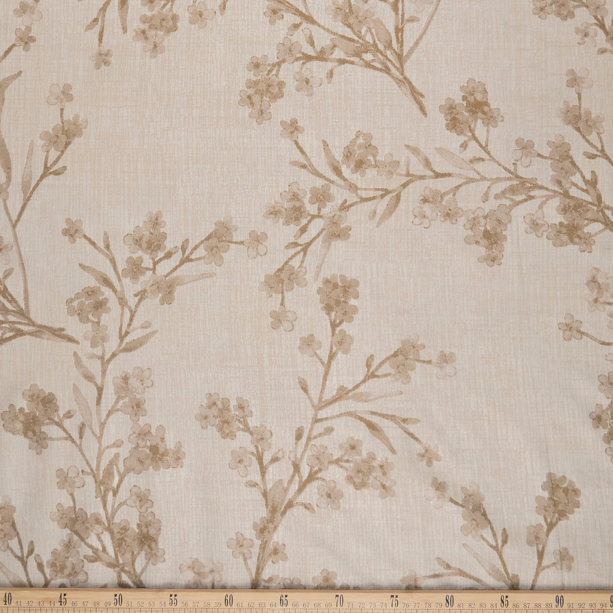 PERCAL ESTAMPADO BEIGE LANA RAMAS FLORALES