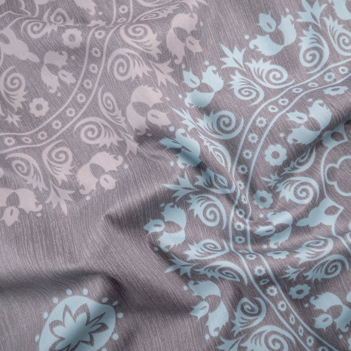 PERCAL 200 HILOS ESTAMPADA GRIS PEDERNAL ABORIGEN