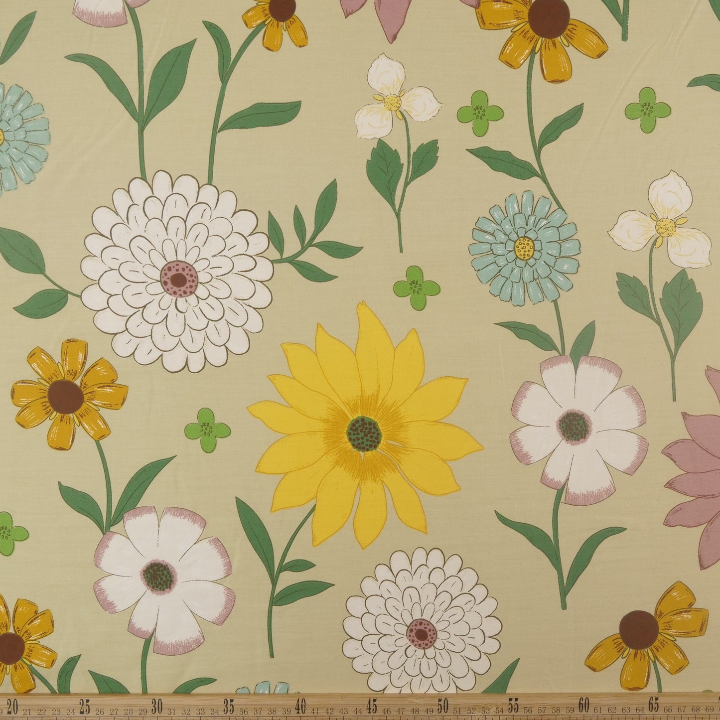 PERCAL 200 HILOS ESTAMPADO VERDE ACEITUNA