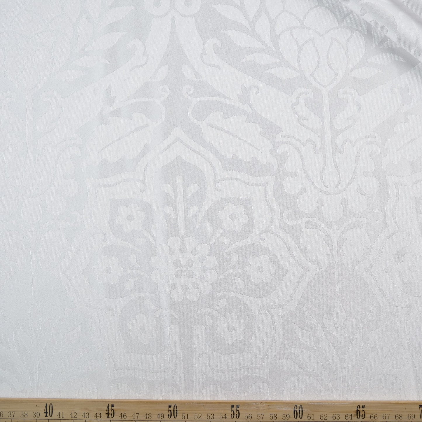 BROCATO BLANCO BRILLANTE FLORES