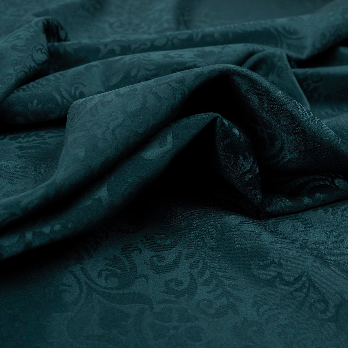 BROCATO VERDE TEAL OSCURO CON ARABESCOS