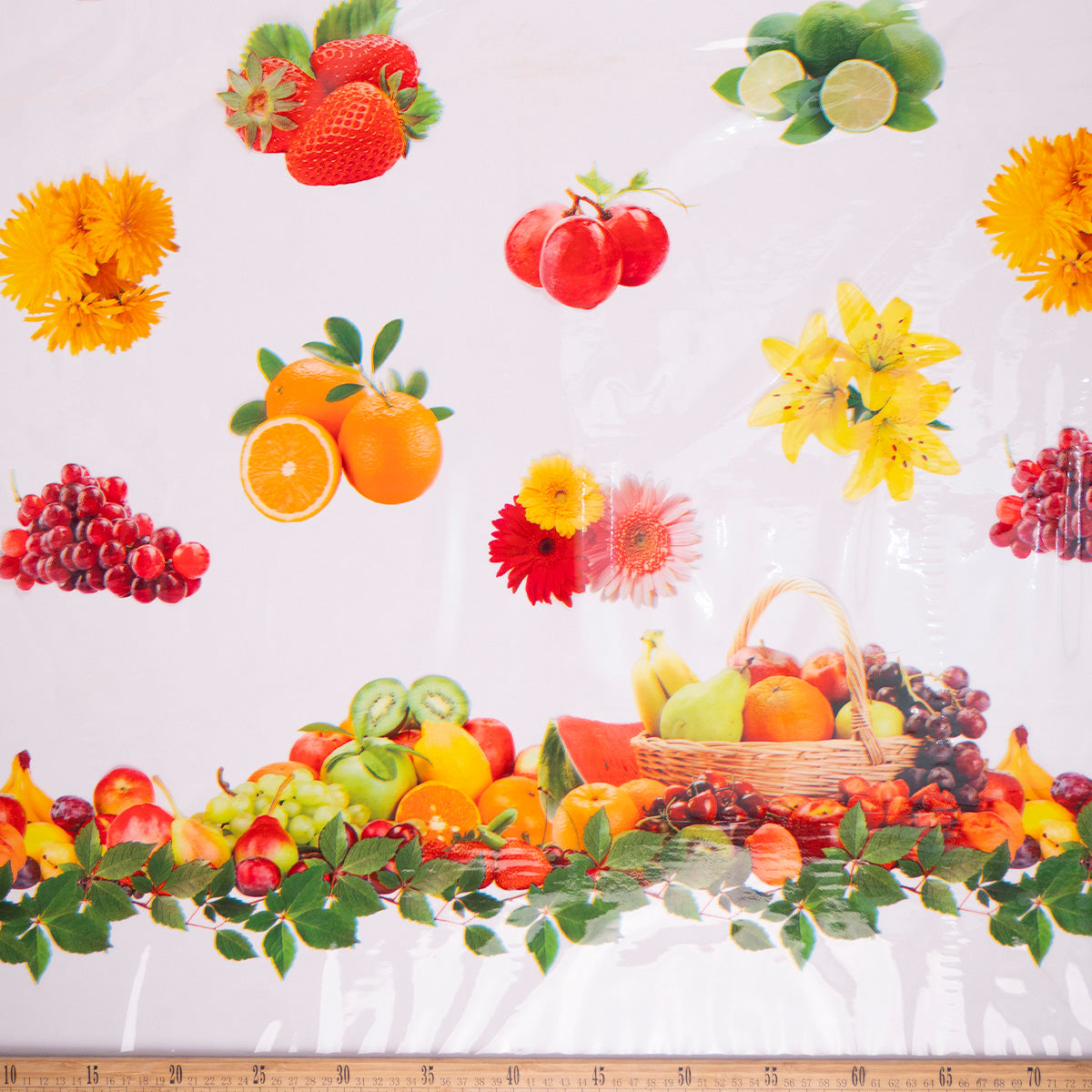 PVC ESTAMPADO NARANJA EXUBERANTE CON FRUTAS