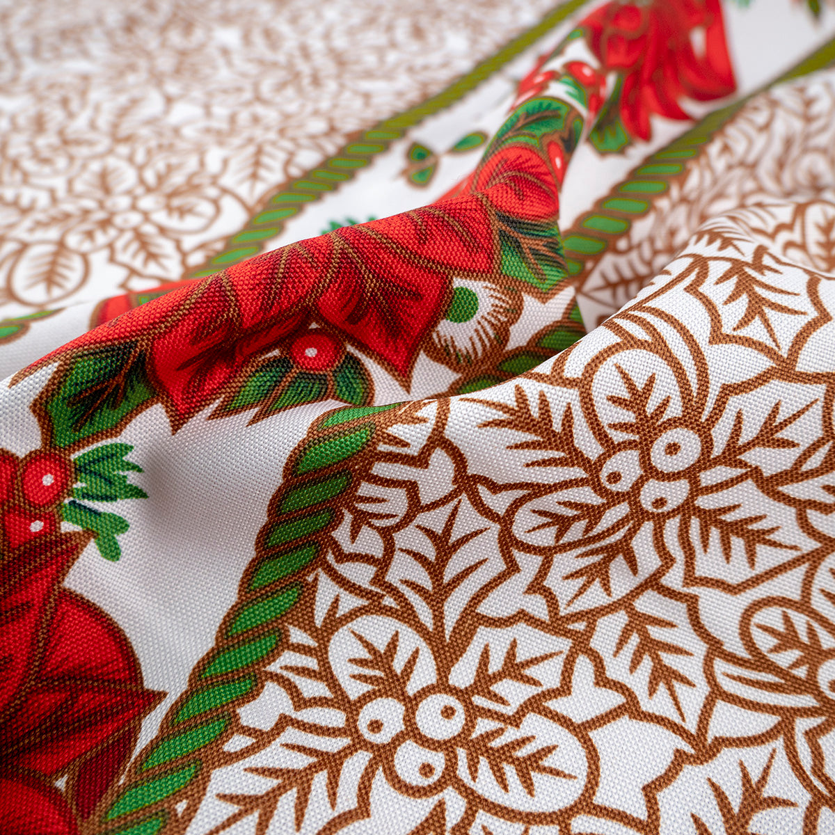 MANTELERIA NAVIDAD VERDE FRIJOL