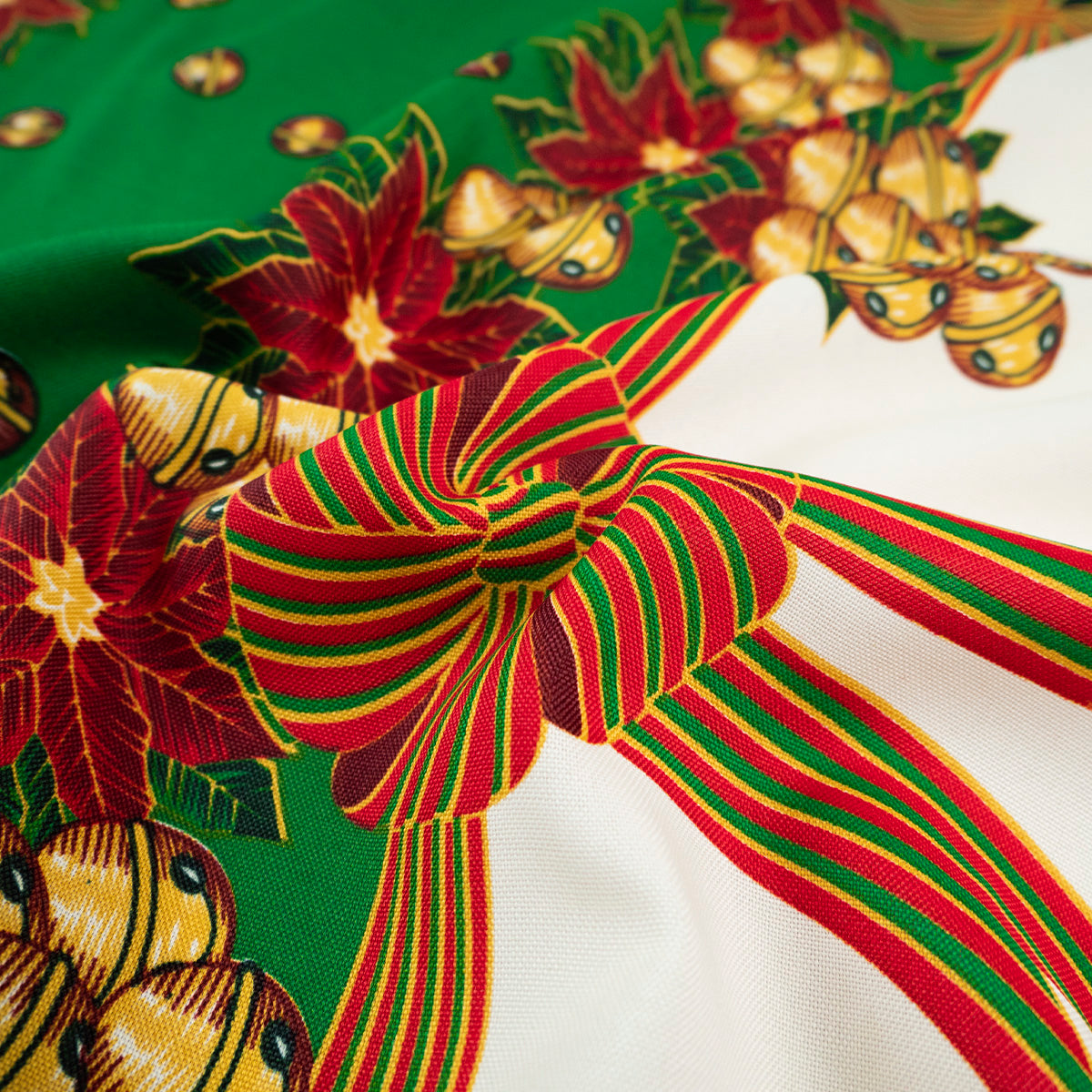 MANTELERIA NAVIDAD VERDE FRIJOL