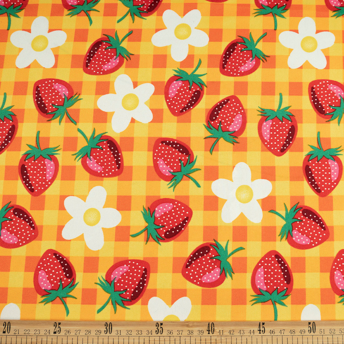 MANTELERIA ESTAMPADO NARANJA FRUTILLAS Y VAINILLAS