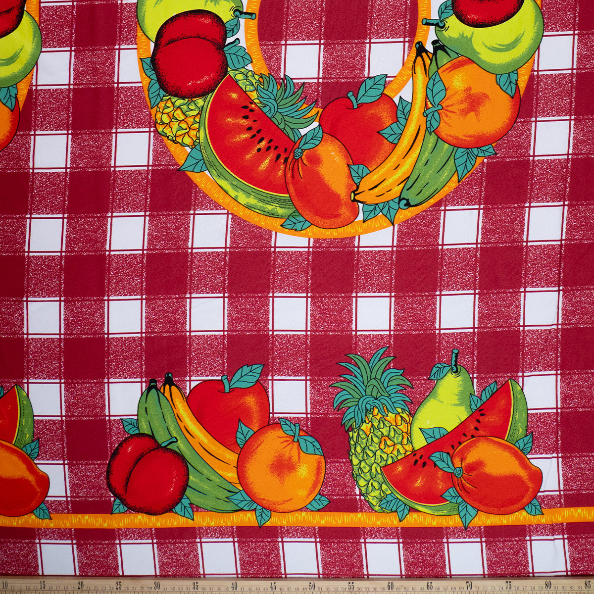 MANTELERIA ESTAMPADO BORDO BORGONA FRUTAL