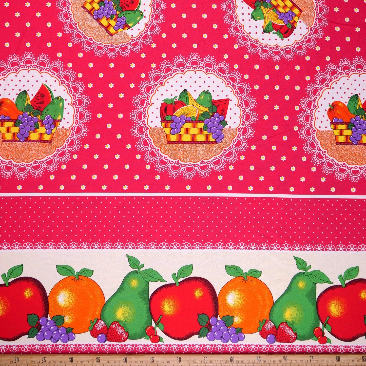 MANTELERIA ESTAMPADA FUCSIA REMOLACHA