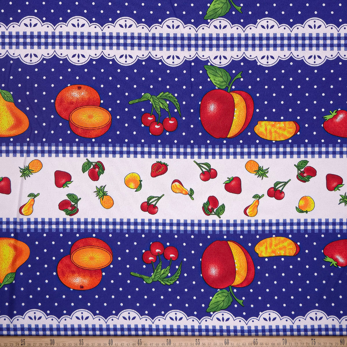 MANTELERIA ESTAMPADA AZUL SURF FRUTAL