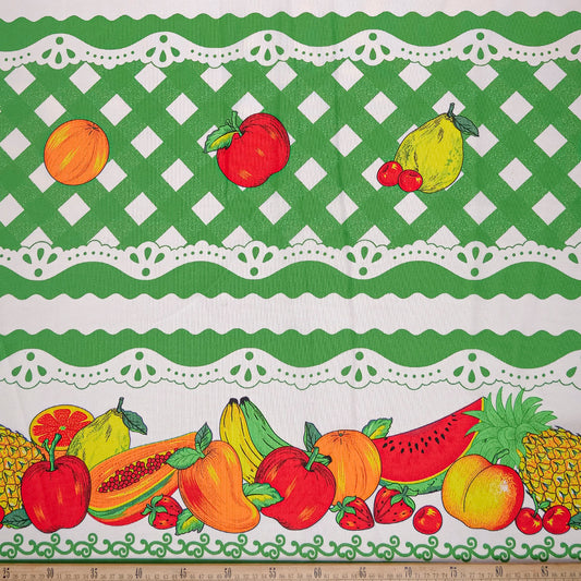 MANTELERIA ESTAMPADA VERDE LIMA DISEÑO FRUTAL