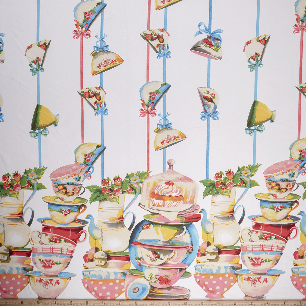 MANTELERIA ESTAMPADA BLANCO BRILLANTE COCINA