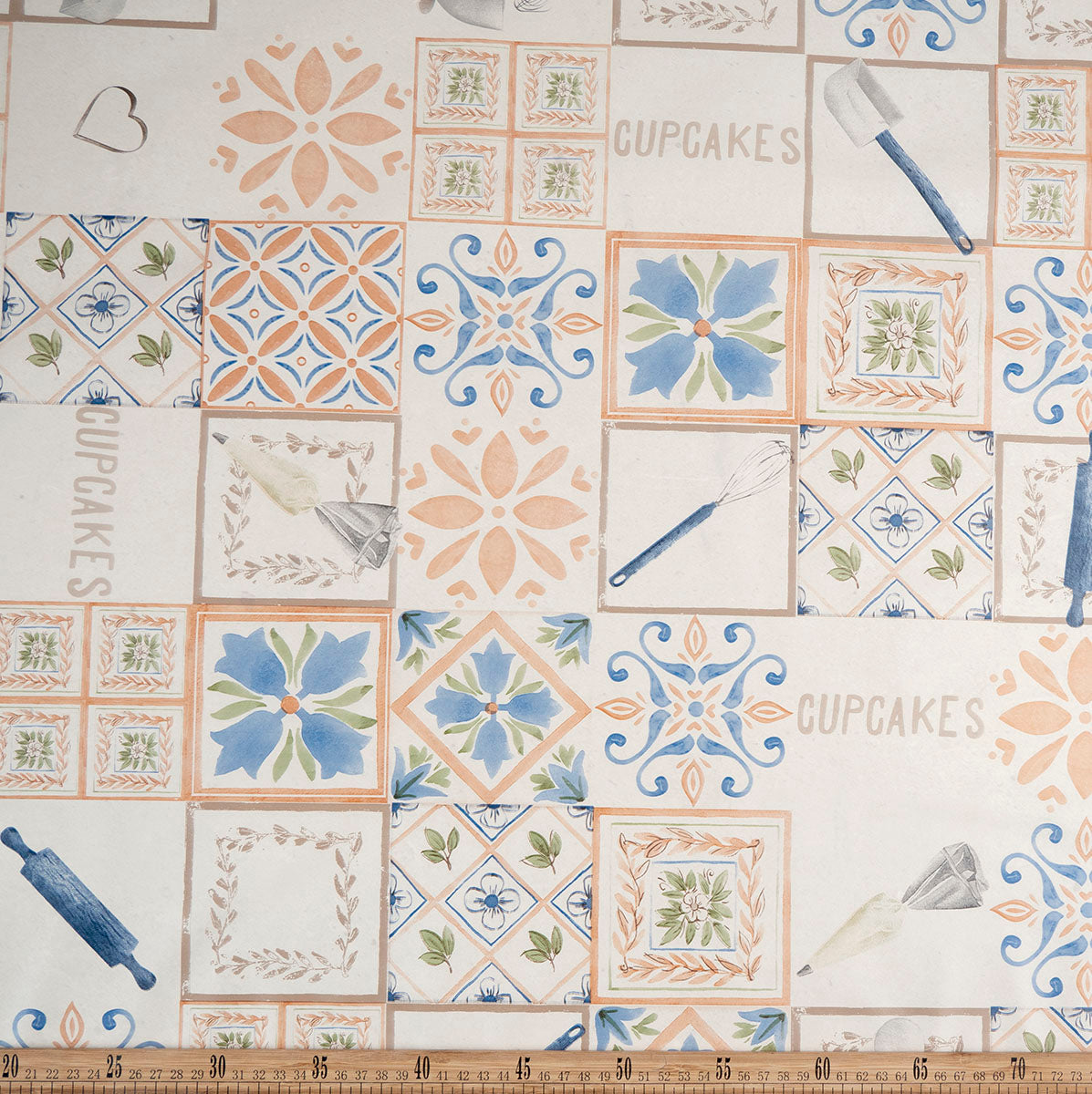 PVC DOBLE ESTAMPADO BLANCO PAPIRO AZULEJOS