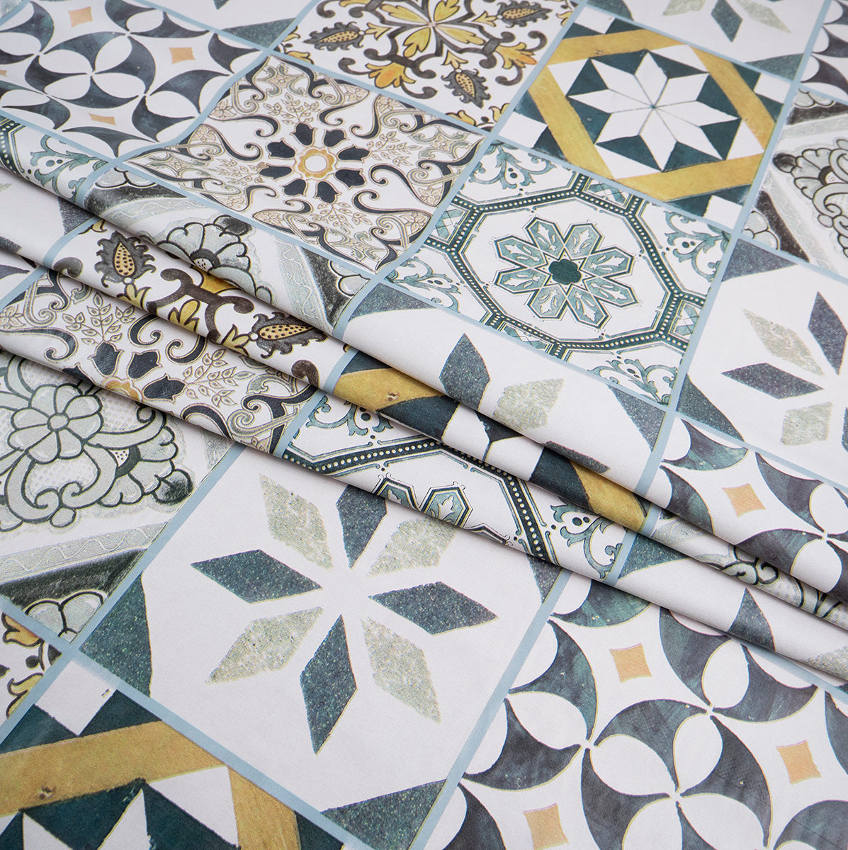 PVC DOBLE ESTAMPADO BLANCO BRILLANTE AZULEJOS