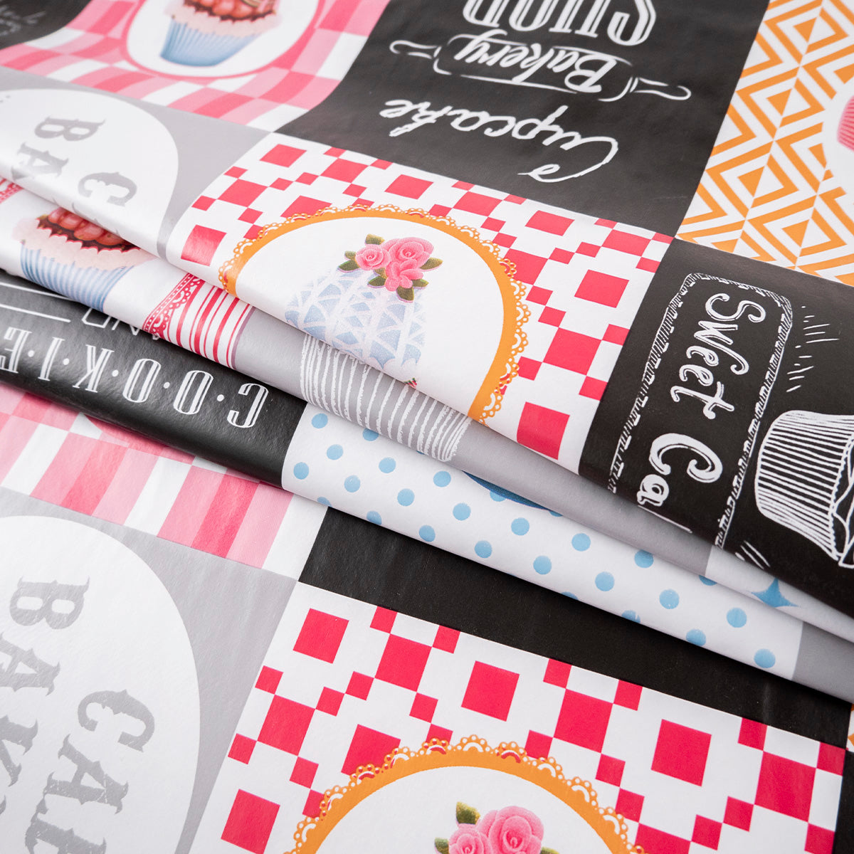 PVC DOBLE ESTAMPADO NEGRO METEORITO COLLAGE