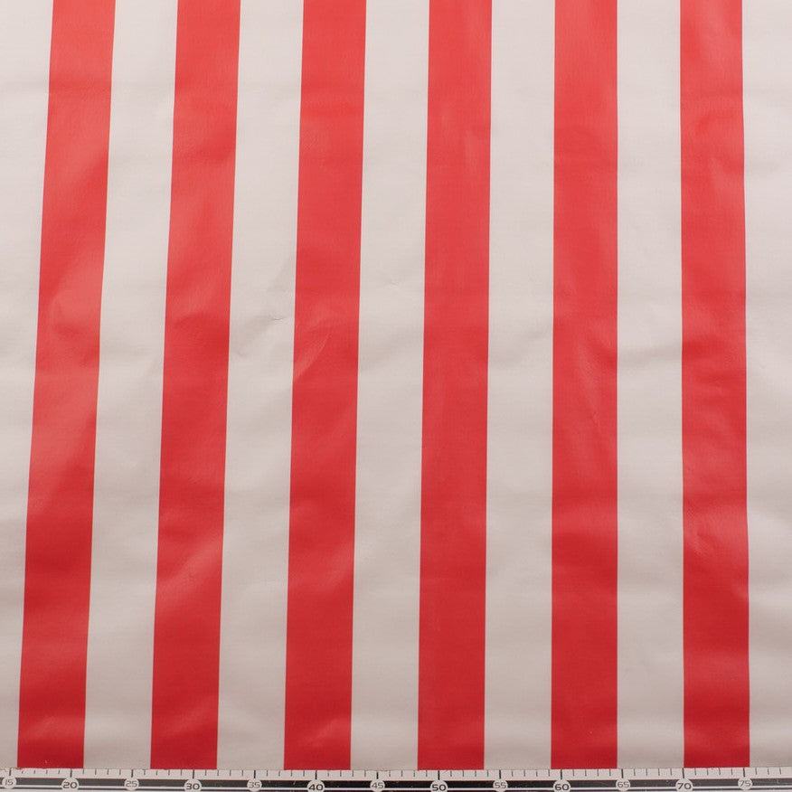 PVC DOBLE ESTAMPADO ROJO CARMESI RAYAS