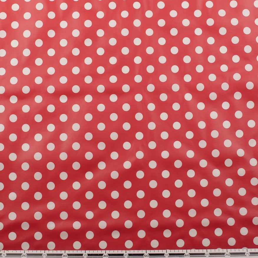 PVC DOBLE ESTAMPADO ROJO MARTE MOTAS