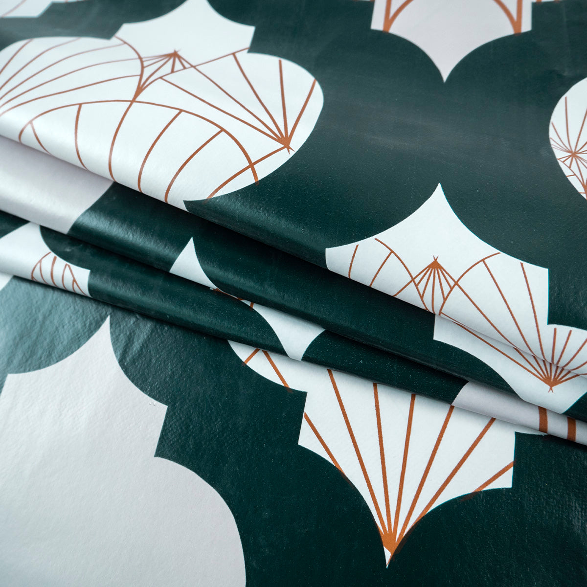 PVC DOBLE ESTAMPADO VERDE OSCURO OGEE