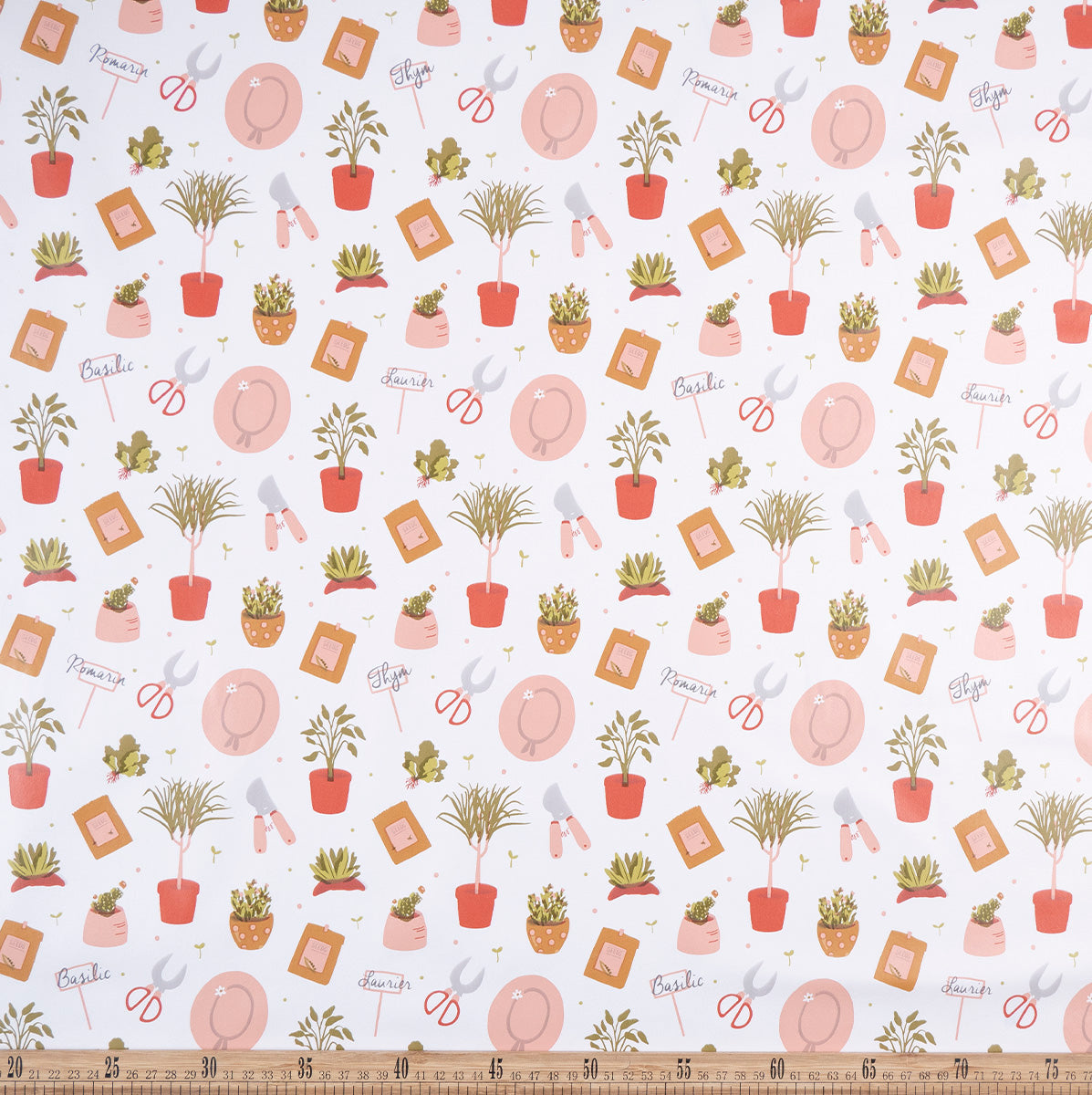 PVC DOBLE ESTAMPADO BLANCO BRILLANTE JARDINERO
