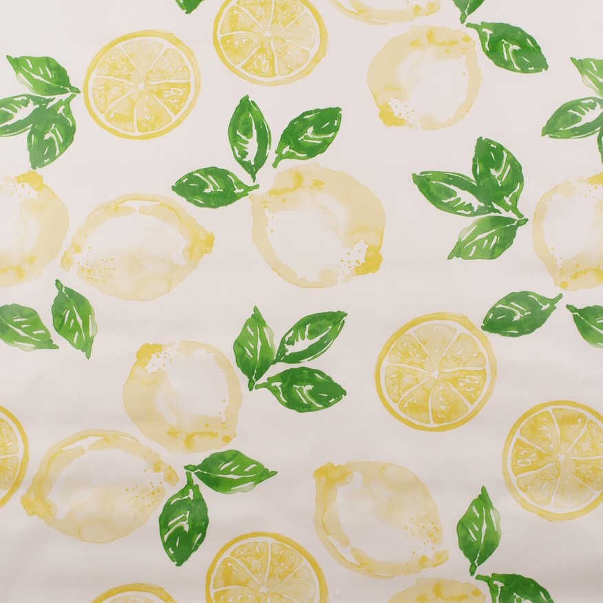 PVC DOBLE ESTAMPADO BLANCO BRILLANTE CON LIMONES