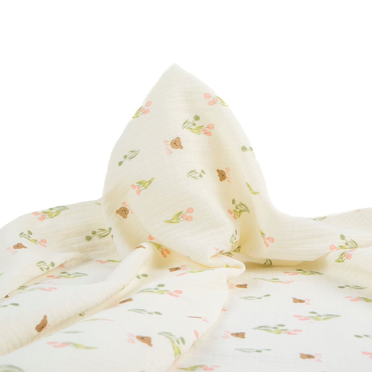 BABY COTTON INFANTIL AMARILLO CERA FLORES Y OSITOS