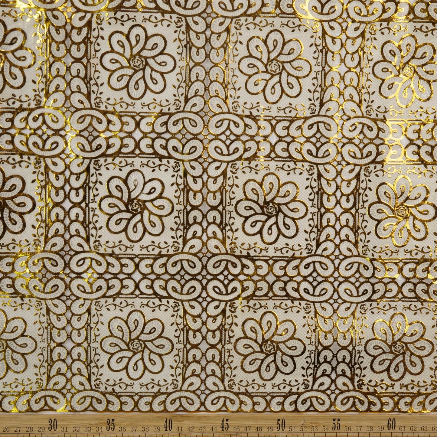PVC DORADO CAMEL CARAMELO AZULEJOS FLORES