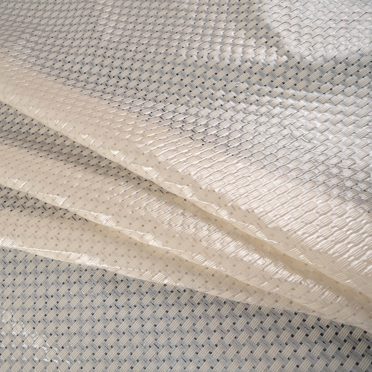 PVC JACQUARD BLANCO PAPIRO GEOMÉTRICO