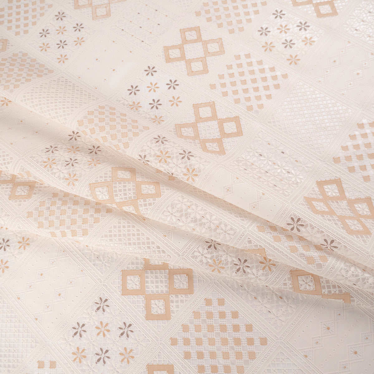 PVC JACQUARD BLANCO PAPIRO PATCHWORK
