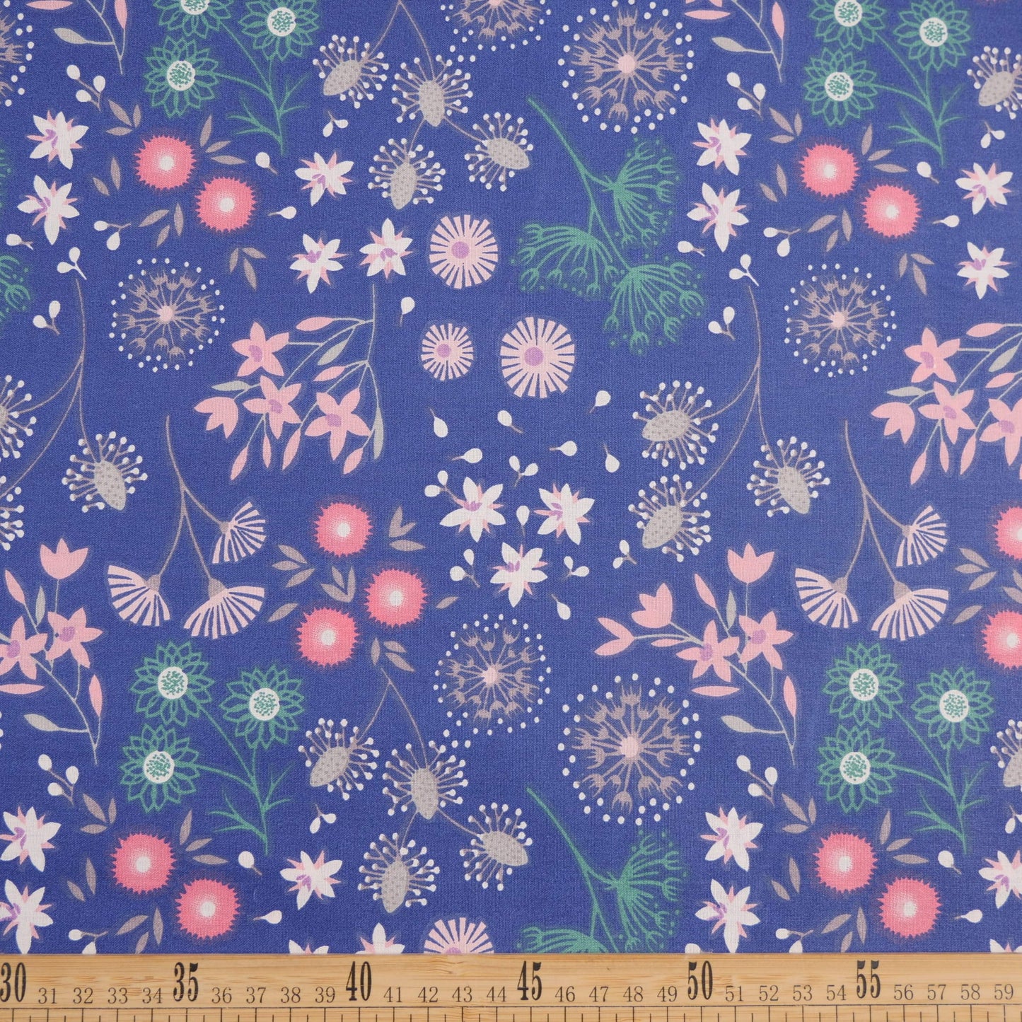 PERCAL TC ESTAMPADO XL AZUL MEDITERRANEO FLORES SILVESTRES