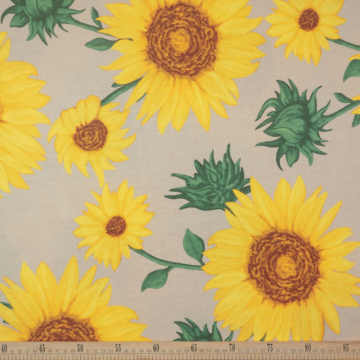 MANTELERIA LINO ESTAMPADO BEIGE LANA CON GIRASOLES