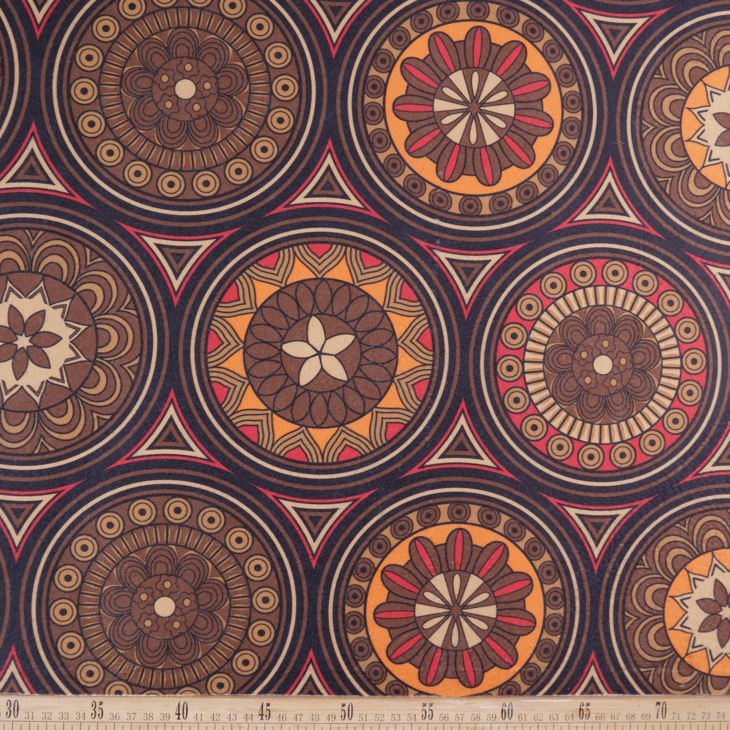 ALFOMBRA FELPA ESTAMPADO ROJO CARMESI MANDALAS