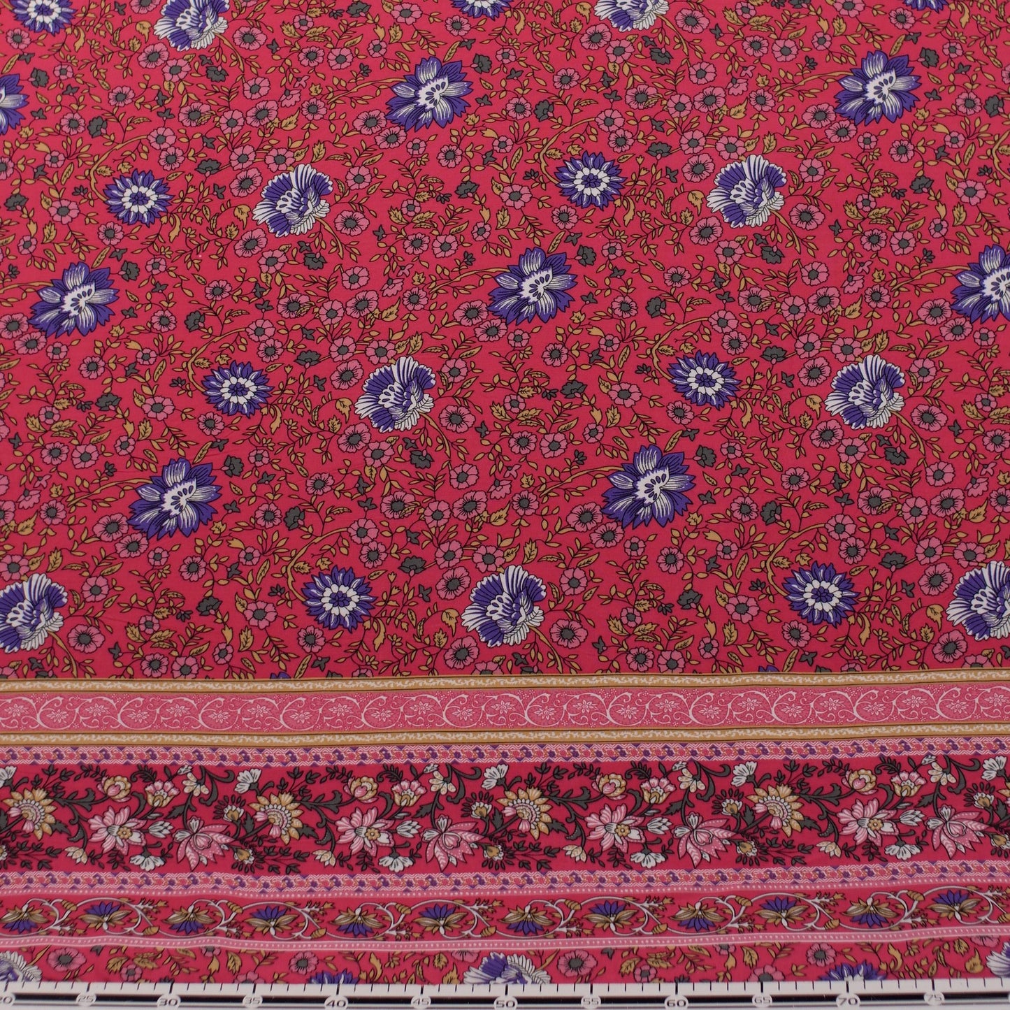 FIBRANA ESTAMPADA SIN COLOR ON FLORES AZULES