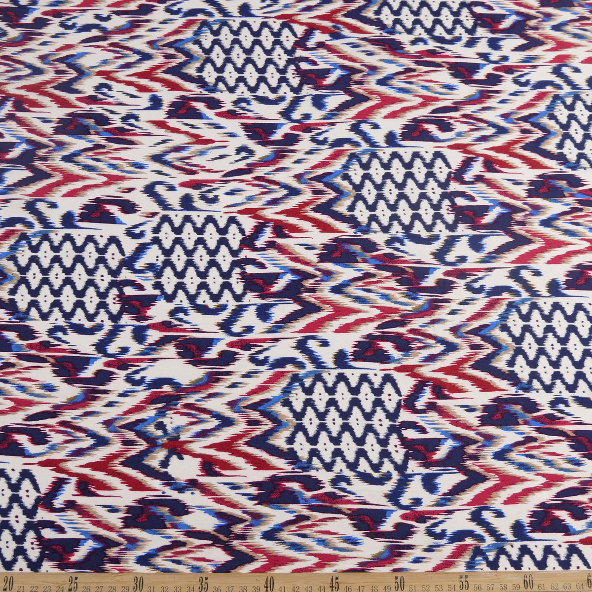FIBRANA ESTAMPADA AZUL PEACOAT IKAT MULTICOLOR