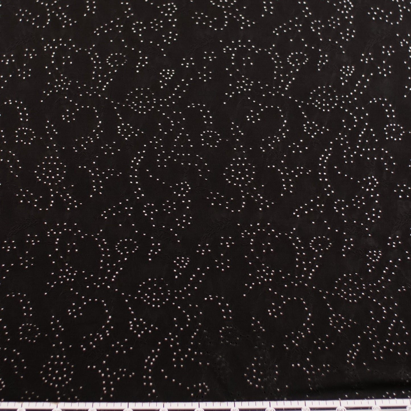 BRODERIE SPANDEX NEGRO METEORITO FLORAL ASIATICO